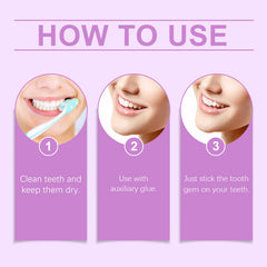 Crystal Dental Diamond Sparkle Dental Diamond Decorative Fashion Beauty Stickers To Enhance Smile Light Portable Crystal Dental Diamond