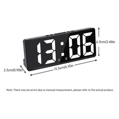 Multifunctional LED Digital Clock: Features number display, color nightlight, temp, calendar, alarm. Large size, backlit, great