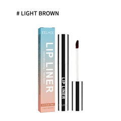 Peel Lip Liner, Outline Lip Shape Lip Color Waterproof Non-Smudging Peel Lip Liner Lip Brush