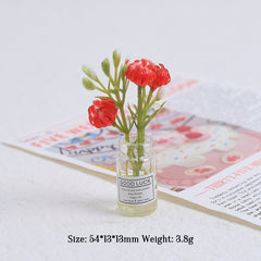Multicolor three-dimensional luminous vase, creative handmade DIY cream glue accessories, resin small parts
