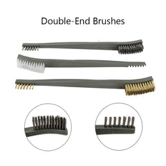 7pcs/Set 3pcs Steel Wire Brush + 4pcs Nylon Pick Set Universal Gun Hunting Cleaning Kit Tactical Rifle Pistol Gun Cleaning Tool