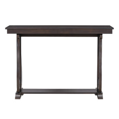 48-Inch Rustic Vintage Console Table --- Farmhouse Style Entryway Table with Open Shelf and Sturdy Construction  (Espresso)