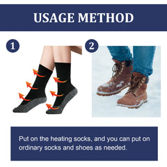 35 Degrees Aluminized Fibers Heating Socks, Relieve Vein Spontaneous Heat Constant Temperature Comfortable Warm Foot Cold Protection Socks