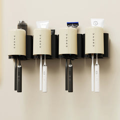 Toothbrush rack perforated free wall mounted bathroom mouthwash cup rack storage rack