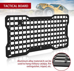 JK&JL Tailgate Tactical Panel for Wrangler Tailgate Tool Kit/JL Organizer Racks Compatible with Jeep Wrangler 2007-2022 JK JKU &