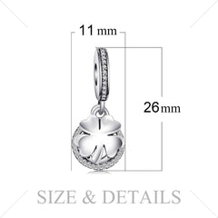 Jewelrypalace 100% 925 Sterling Silver Charms 4 Leaf Clover Charms Beads fit Bracelets Anniversary Gifts Fashion DIY Jewelry