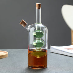 Kitchen Storage Sealed Bottles, Double-layer 2-in-1 Glass Bottles, Oil, Vinegar, Sauce, Seasoning Bottles, Kitchen Tools