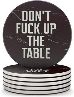 Hot selling circular ceramic meal mat, coaster printed with DIY pattern, heat insulation pad, anti slip pad