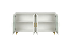 TV Stand for 65+ Inch TV, Wood TV Stand with Storage Cabinet & Adjustable Shelves, Media TV Console for Living Room Bedroom
