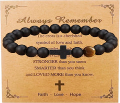 Fashion bead jewelry cross bracelet