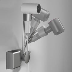 Punch-Free Hair Dryer Rack Wall-Mounted Hand-Held Rotating Lazy Bracket Bathroom