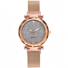 Rose Gold Women Watch Top Brand Luxury Magnetic Starry Sky Lady Wrist Watch Mesh Female Clock For Dropship relogio feminino