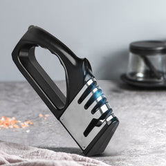 4 - stage kitchen knife sharpener, multifunctional, portable, non - slip base, kitchen gadget