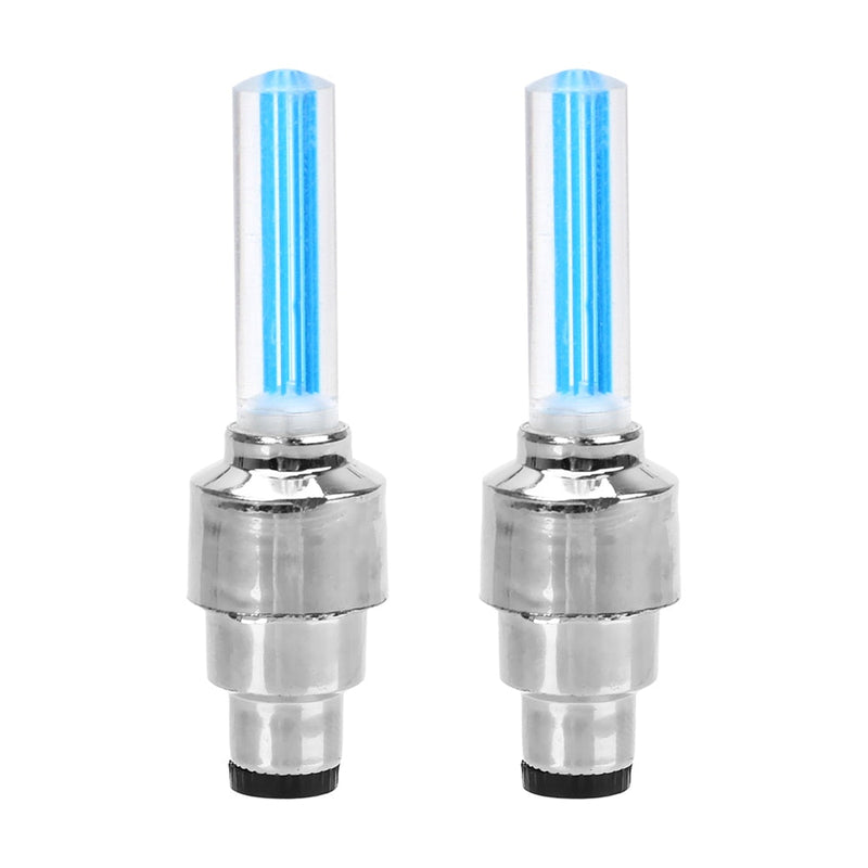 FORAUTO 2PCS Car Wheel LED Light Motocycle Bike Light Tire Valve Cap Decorative Lantern Tire Valve Cap Flash Spoke Neon Lamp