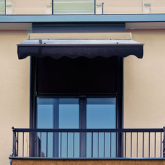 DA5934W Series Door Window Awning Canopy Made of 0.137 Inch Thick Crystal Solid Polycarbonate Sheet in size of 59" Wide x 34"