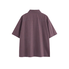 Checkered short sleeved shirt for men and women