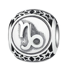 BAMOER 925 Sterling Silver Aquarius Star Sign Zodiac Beads Charms fit Bracelets PSC048
