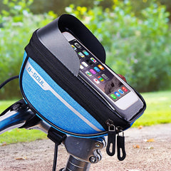 Cycling Bicycle Bike Head Tube Handlebar Cell Mobile Phone Bag Case Holder Case Pannier Waterproof Touchscreen Polyester Bike ba