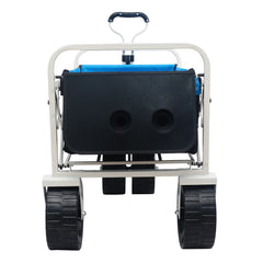 Folding Wagon Garden Shopping Beach Cart (white)