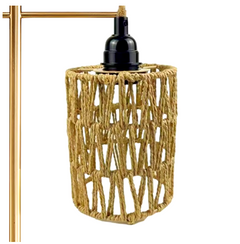 Paper rope lampshade hand woven bamboo lampshade Bohemian style lampshade ﻿
