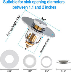 Bestlife Bathtub Sink Plug Bathroom Sink Drain Strainer Pop Up Sink Plug Stopper