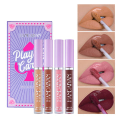 HANDAIYAN Playing Card Lipstick Set Of 4 Matte Matte Non-Stick Cup Lipstick Lipstick