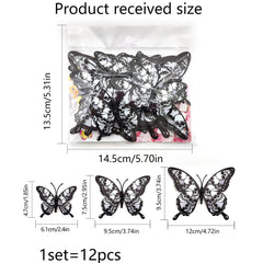 Halloween 3D Butterfly Bat Home Decor Wall Sticker 12 Pack Butterfly Sticker Wall Sticker