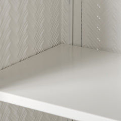 27.56"Glass Doors Modern Two-door Wall Cabinet with Featuring Three-tier Storage White