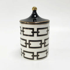 Gold Plated Stripe Ceramic Storage Jar Home Scented Candle Bottle Wedding Candy Gift Jar Cosmetic Jewelry Storage Bottle Decor