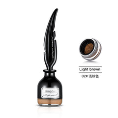 HengFei Air Cushion Eyebrow Cream Natural Three Dimensional Waterproof Dye Eyebrow Cream With Brush