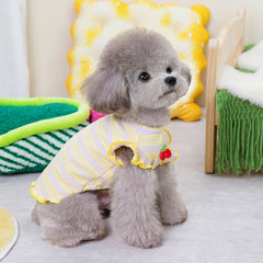 Spring/Summer Dog Clothing Little Cherry Flying Sleeves Tank Top