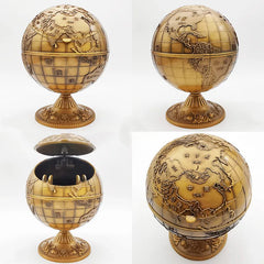 Antique style personalized ashtray with lid anti fly ash household large classical craft gift