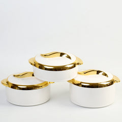 3-Piece Insulated Food Container Set (1.5L, 2L, 2.5L) - Ideal for Ramadan Celebrations, Weddings, Family Gatherings & More