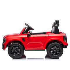 12V children's car remote control, authorized Ford Ranger, 2WD suitable for children aged 3-6. Red
