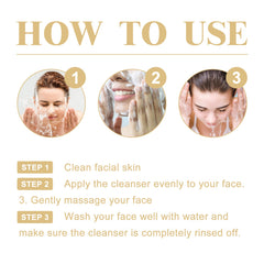 Collagen Cleanser, Moisturizing, Moisturizing And Firming Facial Skin, Cleaning, Anti-Wrinkle, Anti-Aging Eyes