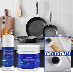 Kitchen All-Purpose Stain Removing Cleaning Powder, Kitchen Stove Oil Cleaning Utensils Rust Removal Stains Dirt Cleaning Agent