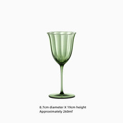 Vintage Green Red Wine Cup Glass Goblet Champagne Cup Cocktail Martini Glass  Home Drinking Utensils Crystal Cup