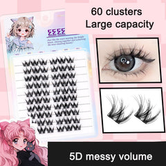 Sunflower Comics Pure Desire Eyelash Simulation Natural Thickening Large Segmented Trilogy False Eyelash Laziness
