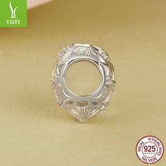 Silver Charm Ginkgo Leaf Splicing Love DIY Bracelet Beads Loose Beads Romantic Autumn Leaves s925 Pure Silver Beads