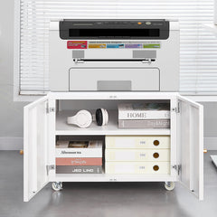 Office furniture Copier Cabinet white mobile pedestal file Printer Stand