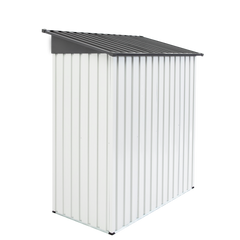 XWT016 Garden Metal Storage Lifter Shed Gray White 5x3x6ft outdoor storing tools Rainproof Hinge door version