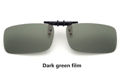 Cool Polarized Mirrored UV400 Lens Clips On Sunglasses Driving Night Vision Lens Sun Glasses Male Anti-UVA For Men Women