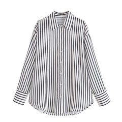 Long-Sleeved Fashion Loose Casual Design Sense Shirt Top