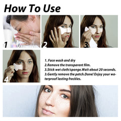 Freckles Tattoo Sticker, Sweat-Proof Long-Lasting Makeup Party Euro-American Freckle Stick Fashion Personality Freckle Waterproof