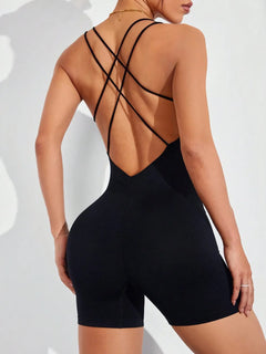 Spaghetti Strap Crisscross Romper