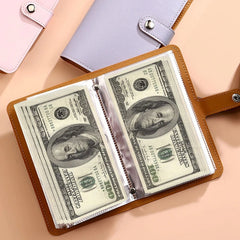Versatile 100 - envelope savings book. Doubles as banknote album, money - saving organizer & photocard holder. Great for managin