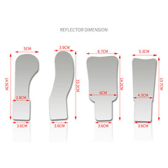 Dental Lighted Anti-Fog Mirror Set Stainless Steel Mirror Orthodontic Photo Instrument With Lighted Mirror Handle