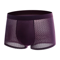 Mesh ice silk mesh underwear for men's square angle underwear