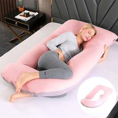 Pregnant women's pillow waist protection side sleeping slope pillow J-shaped pregnancy sleeping pillow