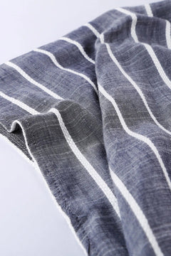 Striped Open Front Longline Cover Up